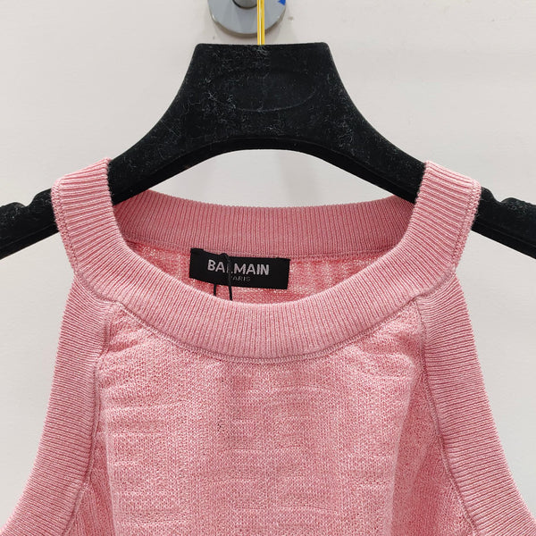 Top in maglia con monogramma PB