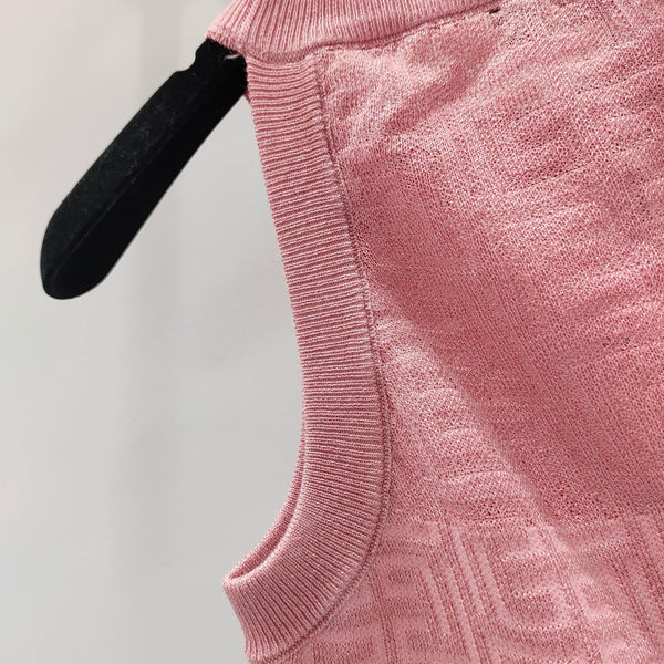 Top in maglia con monogramma PB
