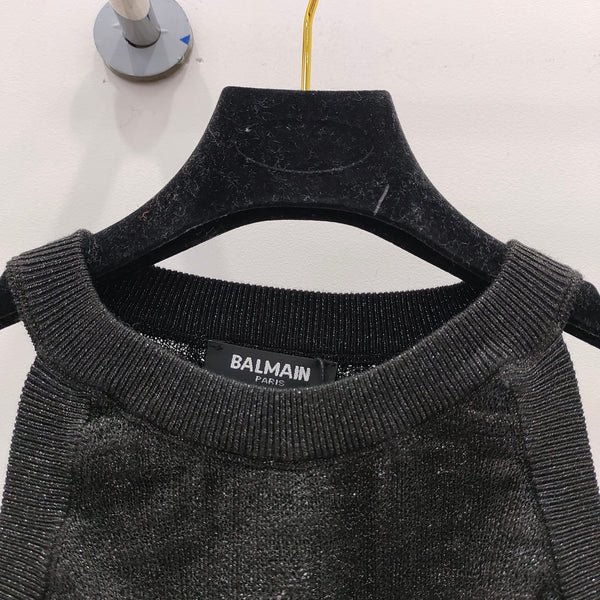 Top in maglia con monogramma PB