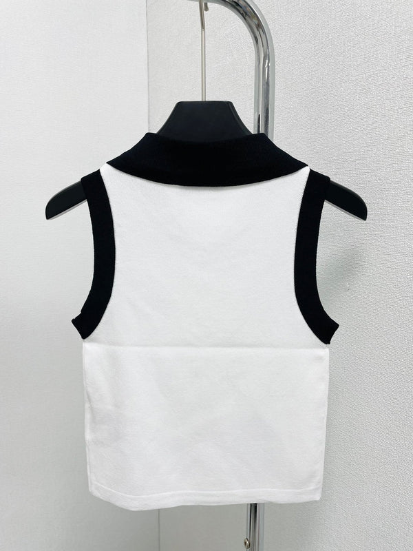 Pra Contrast Colour Lapel Vest