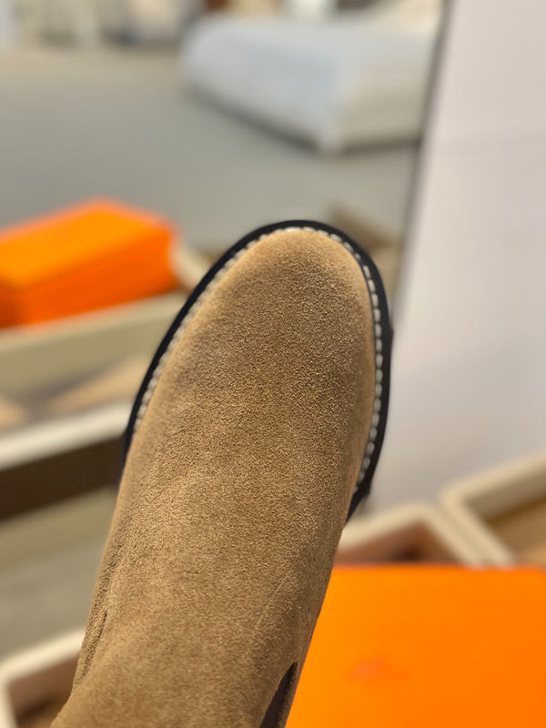 LV Beaubourg Ankle Boot 50mm Brown Yellow Suede