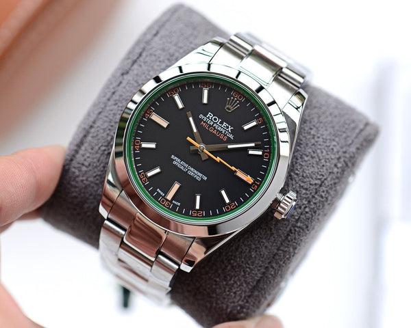 MILGAUSS ACCIAIO INOSSIDABILE QUADRANTE NERO BLU ARANCIONE 