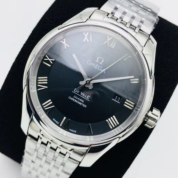 DEVILLE HOUR VISION CO-AXIAL QUADRANTE NERO IN ACCIAIO INOX 
