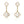 CLOVER WHITE MOP EARRINGS 2 MOTIF