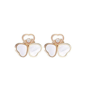 BOUCLES D'OREILLES HAPPY HEART AILE VIOLETTE OR ROSE