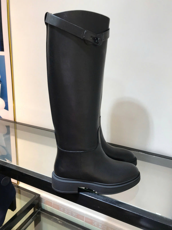 HM Black Leather Jumping High Boots