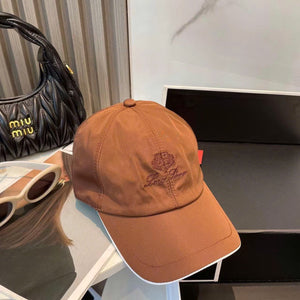 LP Baseball Cap in Brown Cotton