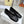 The Row square ballet flats black cowhide