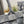 Sac cabas CD Book moyen 36 cm Tigre brodé gris argenté